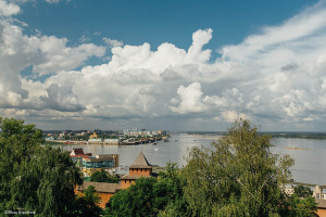 Нижегородский Кремль, вид на Стрелку