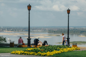 Нижегородский кремль, вид на Волгу