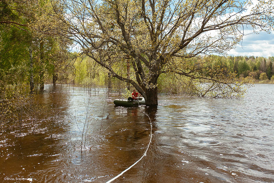 Сплав на деревянном плоту по реке Ветлуга в мае 2016 года